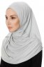 Ava - Hijab Al Amira Gris Claro One-Piece - Ecardin