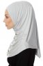 Ava - Hijab Al Amira Gris Claro One-Piece - Ecardin