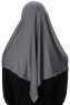 Ava - Hijab Al Amira Gris Oscuro One-Piece - Ecardin