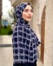 Ayah - Hijab Estampado De Algodón Negro - Mirach