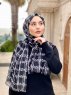 Ayah - Hijab Estampado De Algodón Negro - Mirach