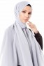 Ayla - Hijab Chiffon Gris Claro