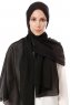 Ayla - Hijab Chiffon Negro