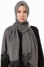 Aysel - Hijab Pashmina Gris Oscuro - Gülsoy