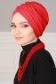 Fiona - Turbante De Algodón Rojo - Ayse Turban