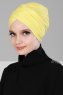 Fiona - Turbante De Algodón Amarillo - Ayse Turban