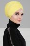 Fiona - Turbante De Algodón Amarillo - Ayse Turban