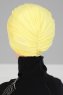 Fiona - Turbante De Algodón Amarillo - Ayse Turban