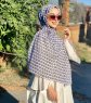 Basimah - Hijab Estampado De Algodón Blanco