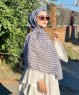 Basimah - Hijab Estampado De Algodón Blanco