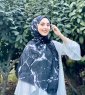 Benazir - Hijab Estampado De Algodón Negro
