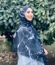 Benazir - Hijab Estampado De Algodón Negro