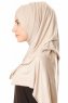 Betul - Hijab 1X Jersey Taupe Claro - Ecardin