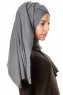 Betul - Hijab 1X Jersey Gris Oscuro - Ecardin