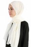 Burcu Creme Chiffon Hijab Madame Polo 130025-2