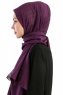 Burcu Lila Chiffon Hijab Sjal Madame Polo 130030-3