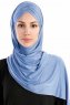 Cansu Indigo 3X Jersey Hijab Sjal Ecardin 200941-1