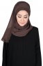 Carin - Hijab Chiffon Práctico Marrón