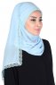 Carin - Hijab Chiffon Práctico Azul Claro