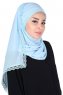 Carin - Hijab Chiffon Práctico Azul Claro