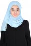 Carin - Hijab Chiffon Práctico Azul Claro