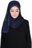 Carin - Hijab Chiffon Práctico Azul Marino