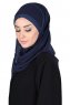 Carin - Hijab Chiffon Práctico Azul Marino