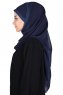 Carin - Hijab Chiffon Práctico Azul Marino