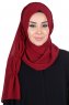 Disa - Hijab Chiffon Práctico Burdeos