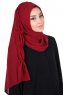 Disa - Hijab Chiffon Práctico Burdeos