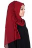Disa - Hijab Chiffon Práctico Burdeos