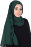Disa - Hijab Chiffon Práctico Verde Oscuro