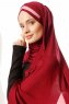 Duru - Hijab Jersey Burdeos & Rosa Oscuro