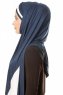 Duru - Hijab Jersey Azul Marino & Crema