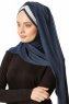 Duru - Hijab Jersey Azul Marino & Gris