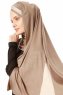 Duru - Hijab Jersey Taupe Oscuro & Taupe
