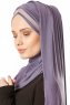 Duru - Hijab Jersey Morado Oscuro & Piedra Gris