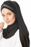 Duru - Hijab Jersey Negro & Gris Oscuro