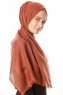 Ebru - Hijab Algodón Ladrillo Rojo