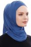 Elif - Hijab Sport Azul - Ecardin