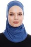 Elif - Hijab Sport Azul - Ecardin