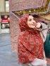 Elyas - Hijab Estampado De Algodón Ladrillo - Mirach