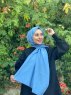 Ermina - Hijab De Algodón Azul - Mirach
