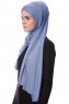 Eslem - Hijab Pile Jersey Índigo - Ecardin