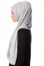 Eslem - Hijab Pile Jersey Gris Claro - Ecardin