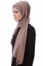 Eslem - Hijab Pile Jersey Taupe Oscuro - Ecardin
