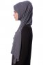 Eslem - Hijab Pile Jersey Gris Oscuro - Ecardin