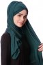 Eslem - Hijab Pile Jersey Verde Oscuro - Ecardin