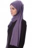 Eslem - Hijab Pile Jersey Morado Oscuro - Ecardin