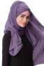 Eslem - Hijab Pile Jersey Morado Oscuro - Ecardin